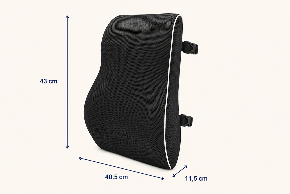 Schéma coté du coussin lombaire