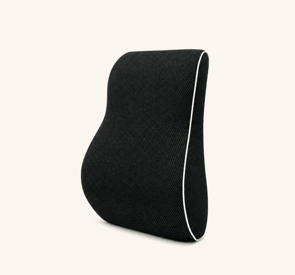 Coussin lombaire ergonomique Sedio, housse en maille 3D noire