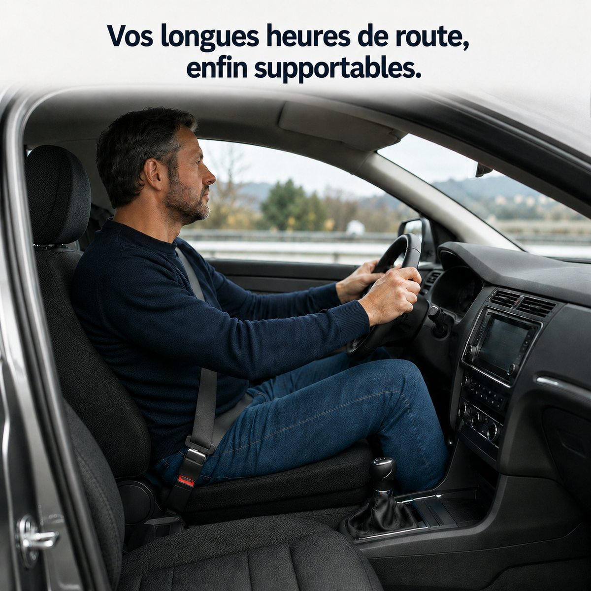 Coussin coccyx ergonomique Sedio posé sur une chaise de bureau