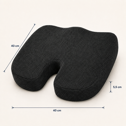 Coussin coccyx ergonomique Sedio, format 40 x 40 x 5,5 cm