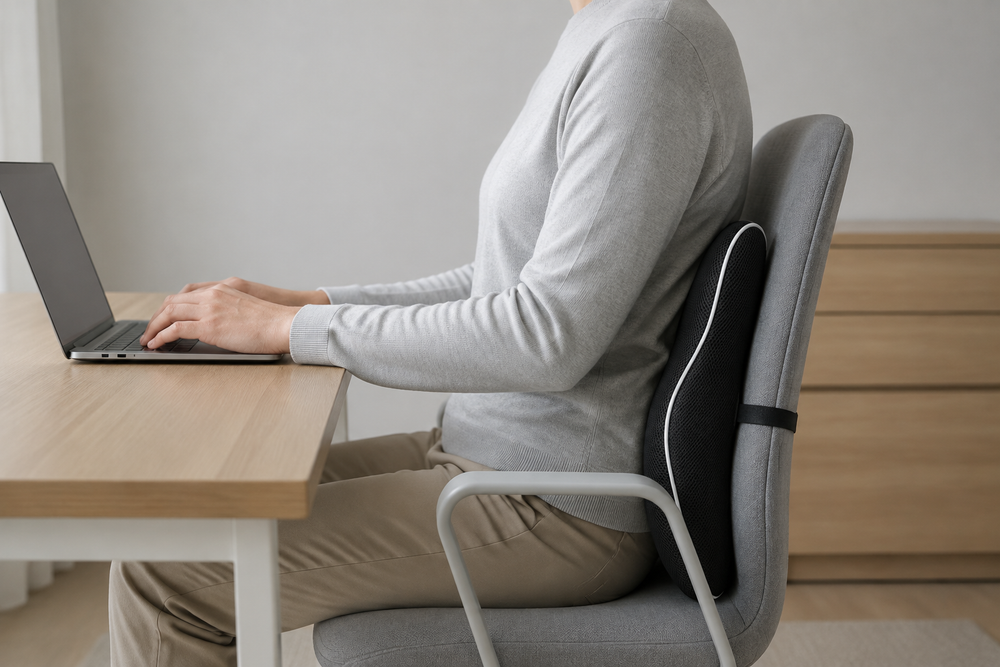 Au travail, assis à un bureau