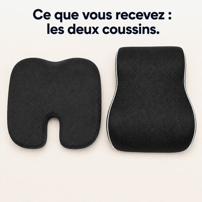 Set Sedio, socle antidérapant du coccyx et sangles du lombaire