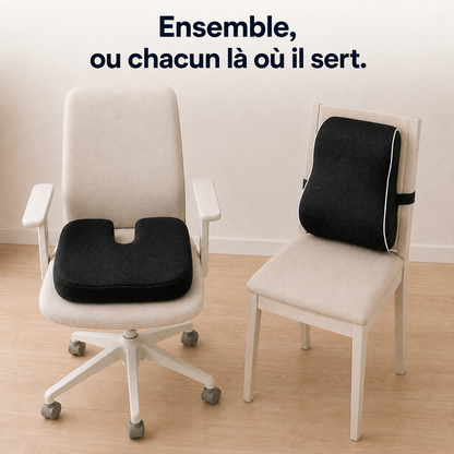 Set Sedio, dimensions des deux coussins